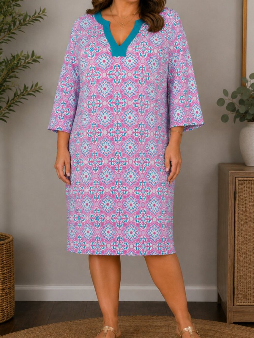 Muk Luks Dress Beach Coverup Nightgown Womens Sz 1X Super Soft!